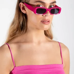 Hot Pink Chunky Rim Sunglasses - Lucia